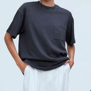 Garment-Dyed Oversized Pocket Tee